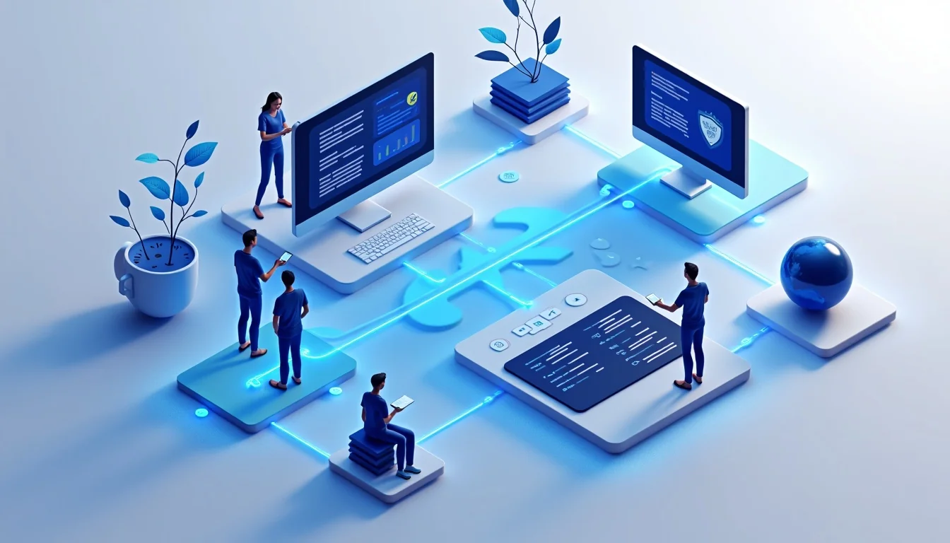 Custom software modules assembled around a team workflow